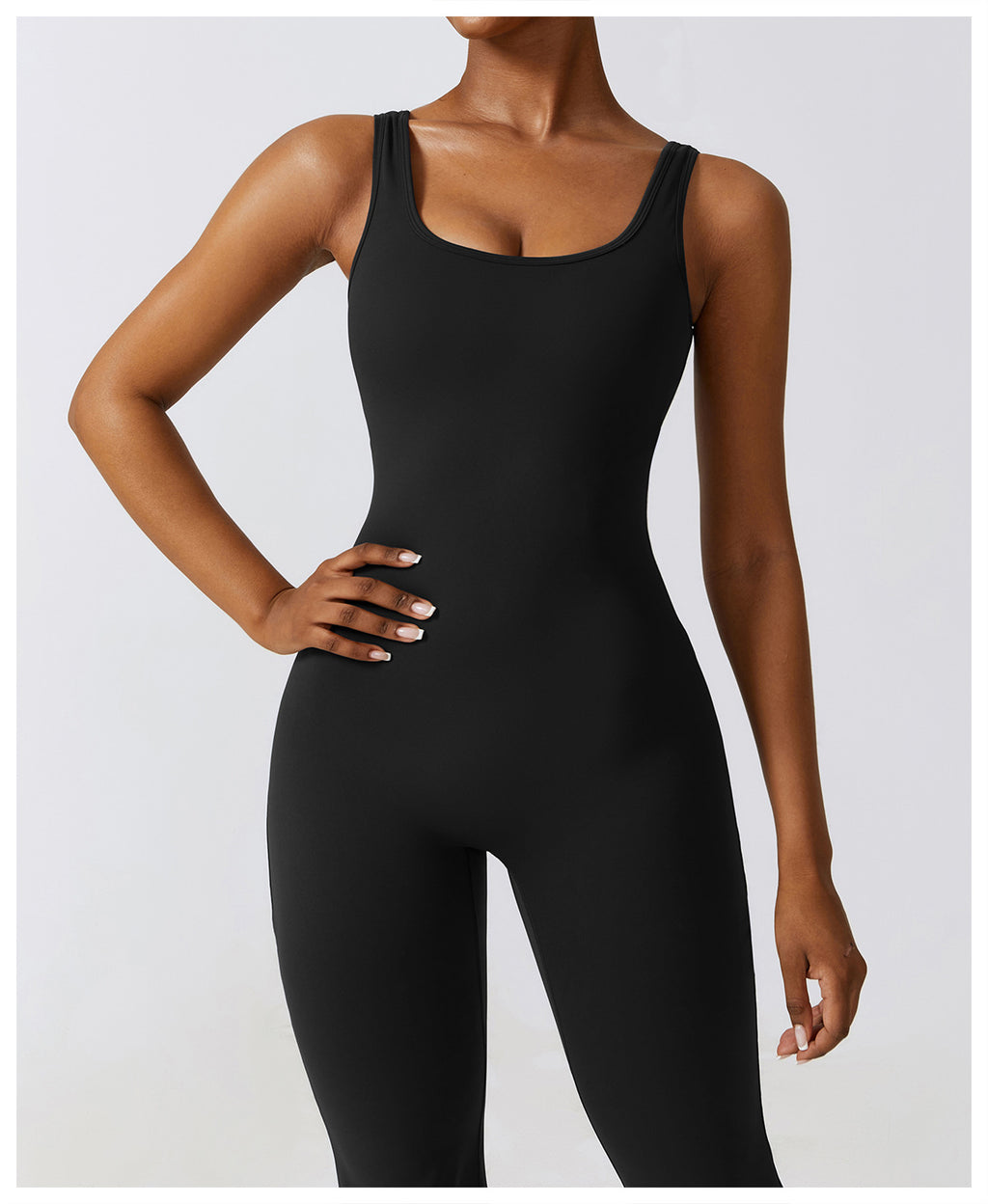 MODEL-006 Black One-Piece Activewear Set