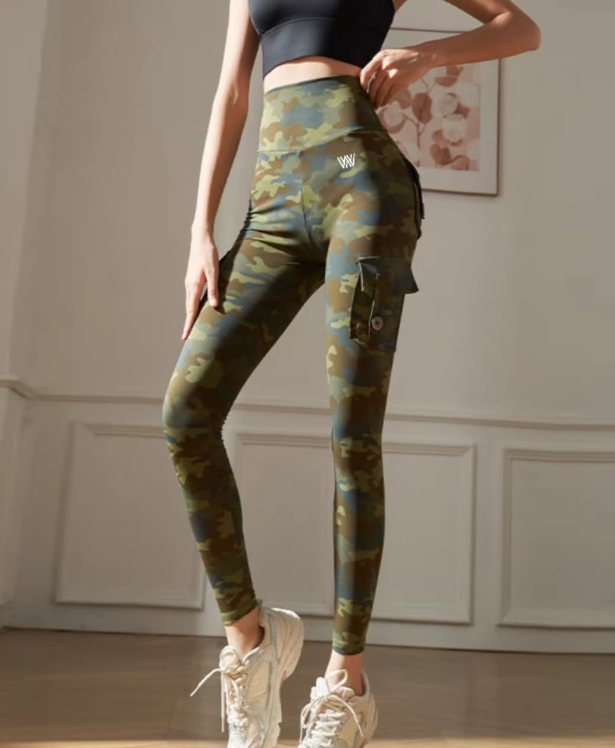 High Waisted Cargo Pocket Skinny Yoga Leggings