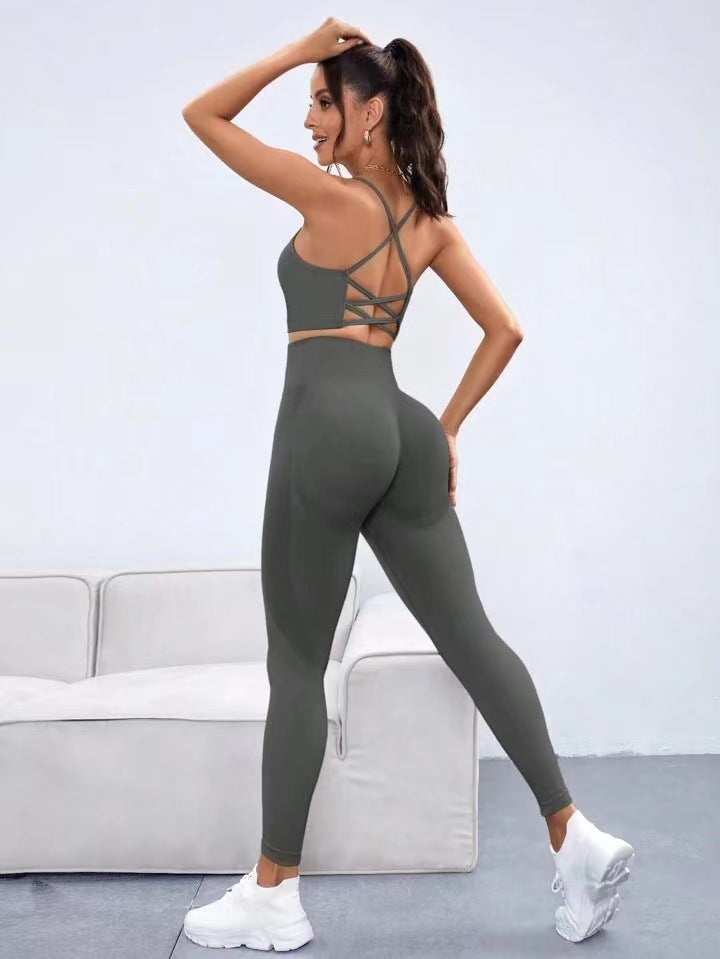 Grey 2pcs Yoga Set