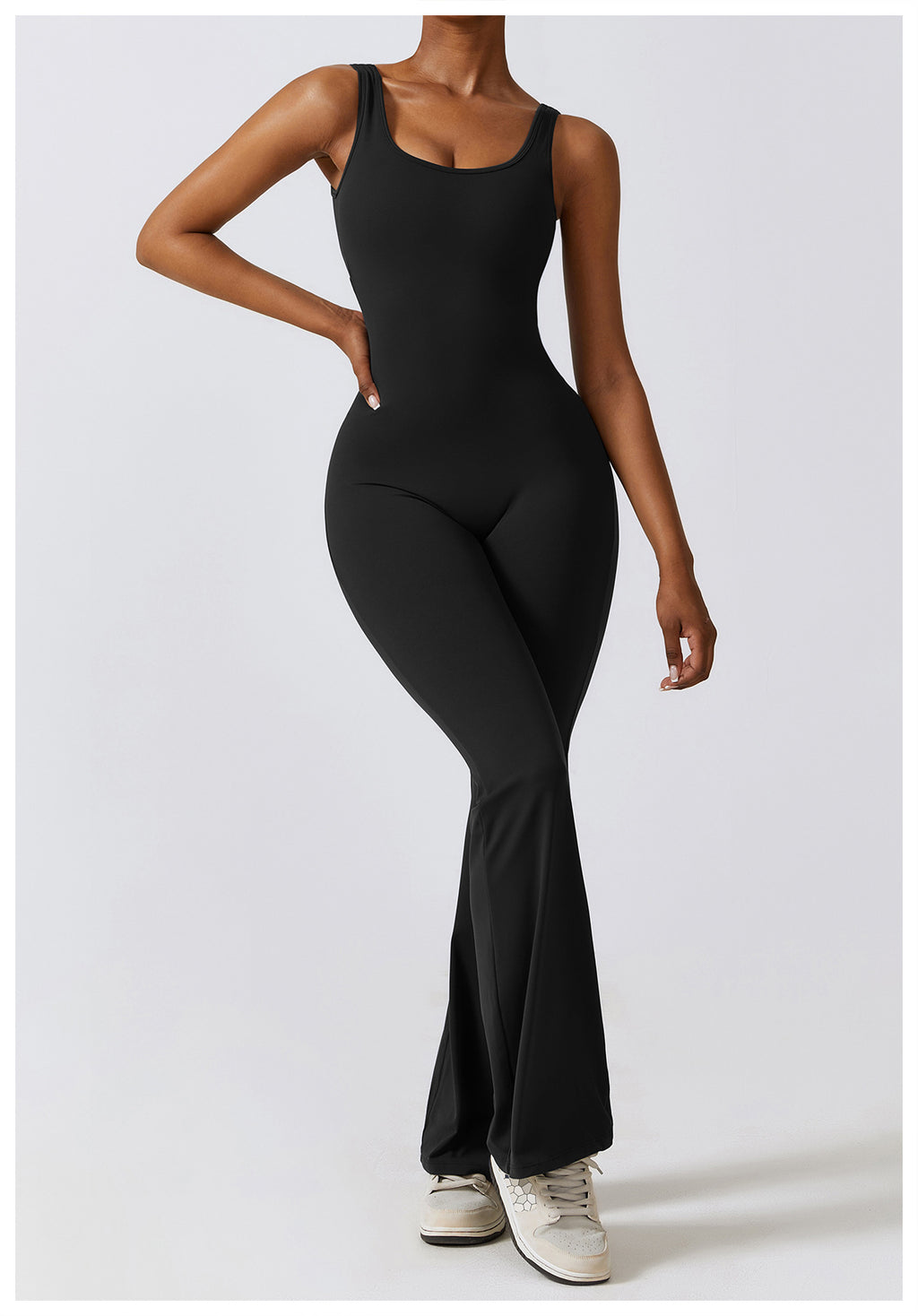 MODEL-006 Black One-Piece Activewear Set