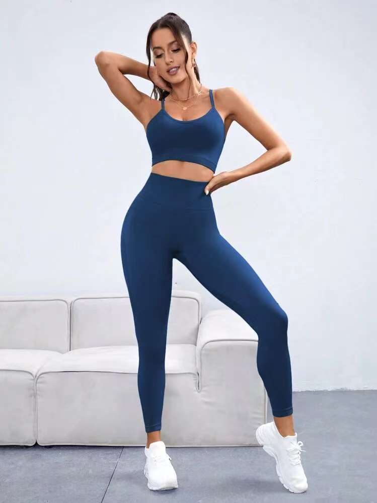 Blue Women's Workout Sets 2 Piece