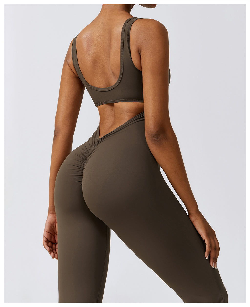 MODEL-006 Grey Women's Activewear One-Piece Set