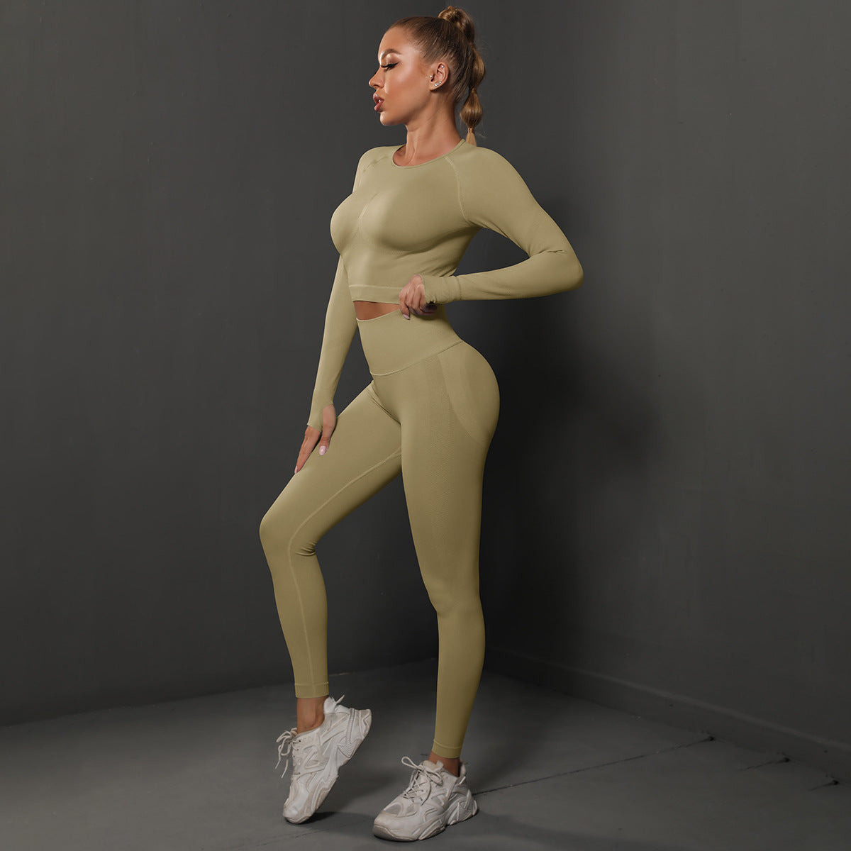 Women Casual Long Sleeve Seamless set